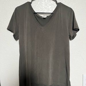 Sage green v-neck tee